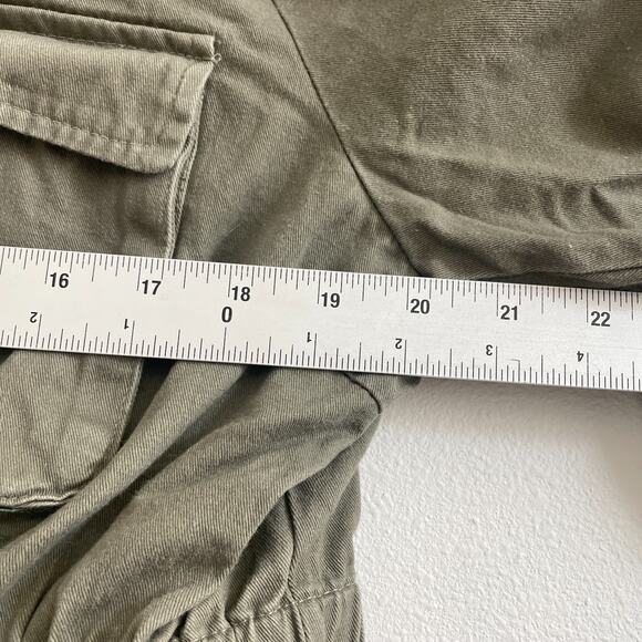 Signature Studio Chore Barn Jacket Womens XL Olive Green Elbow Patch - Picture 3 of 7